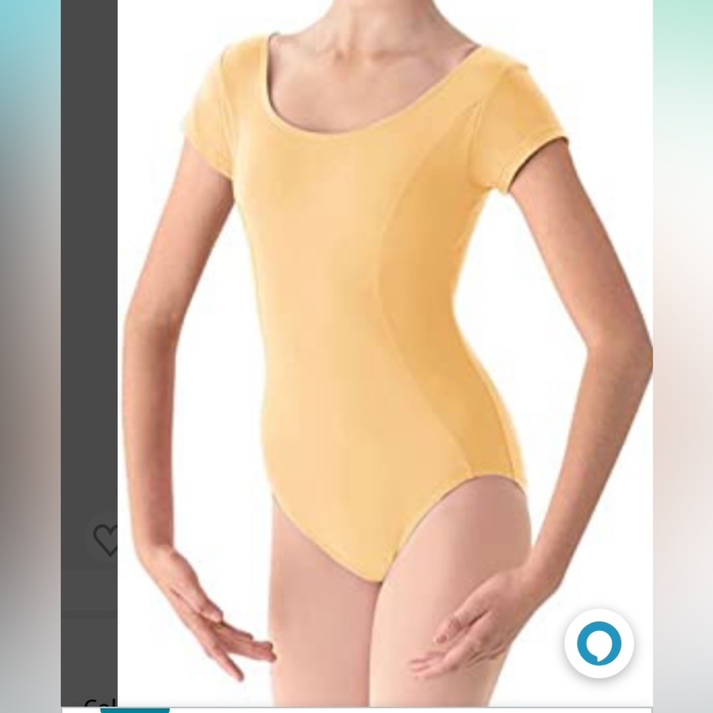 yellow dance leotard